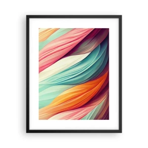 Poster in einem schwarzem Rahmen - Regenbogengewebe - 40x50 cm