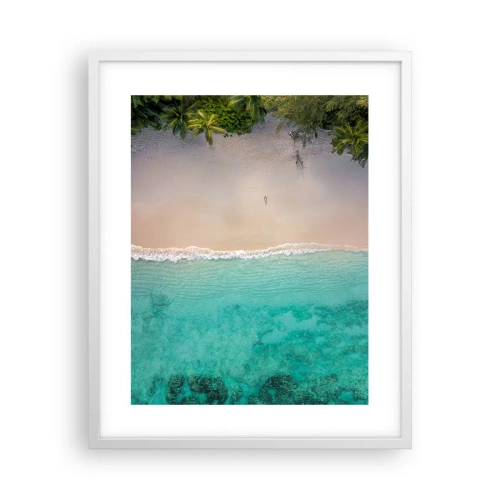 Poster in einem weißen Rahmen - Paradiesstrand - 40x50 cm