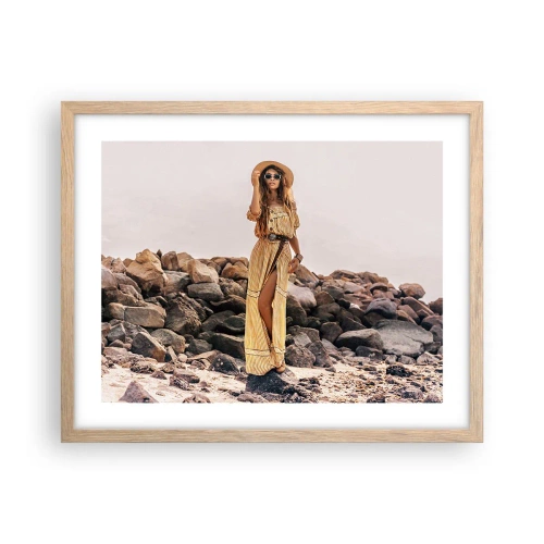 Poster in einem Rahmen aus heller Eiche - Die Magie der Steine - 50x40 cm