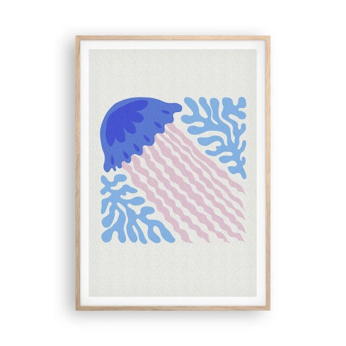 Poster in einem Rahmen aus heller Eiche - Wie aus einer anderen Welt - 70x100 cm