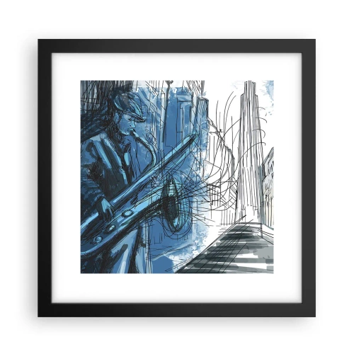 Poster in einem schwarzem Rahmen - Urbane Rhapsodie - 30x30 cm