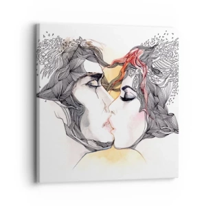 Bild auf Leinwand - Leinwandbild - Die Welt existiert nicht - 30x30 cm