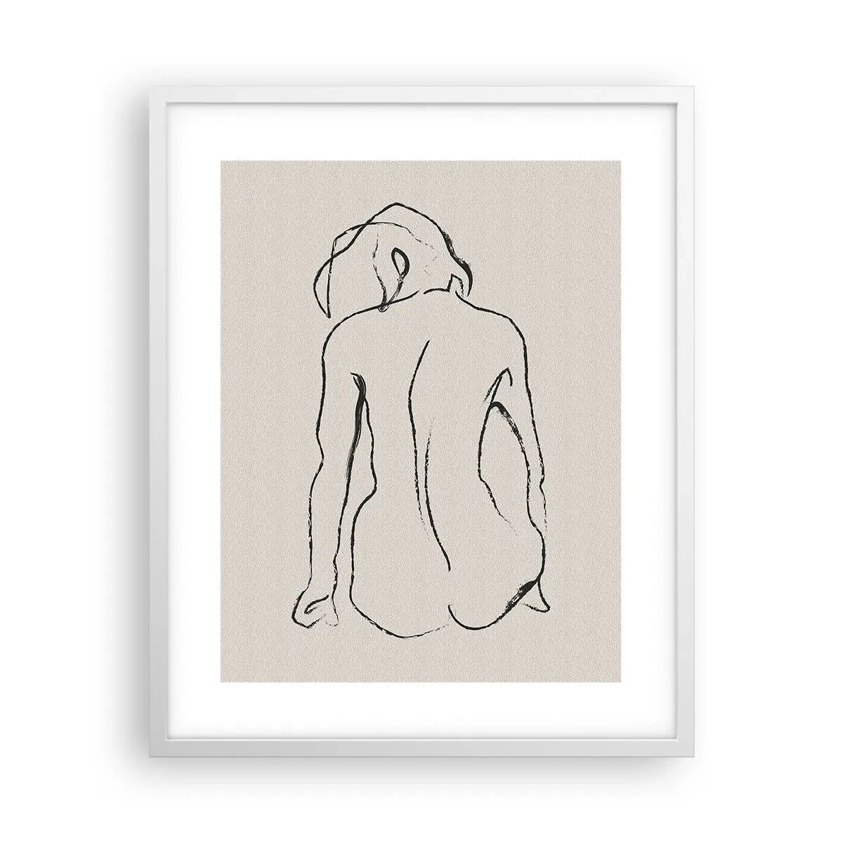 Poster in einem weißen Rahmen - Mädchenakt - 40x50 cm