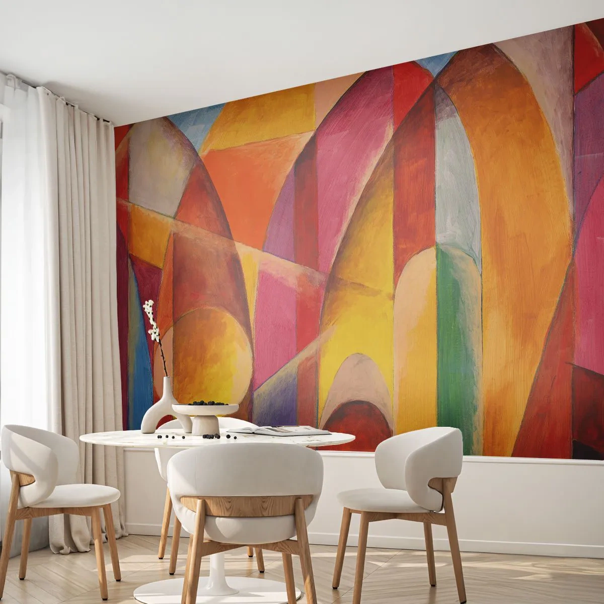 Fototapete Premium Canvas - Kathedrale der Sonne - Abstraktion, Stück, Moderne Kunst - 350x256 cm