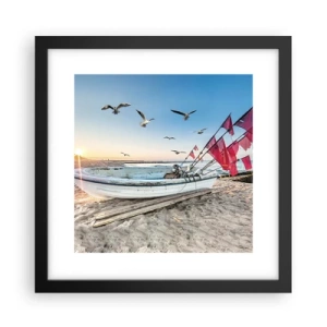 Poster in einem schwarzem Rahmen - Wohlverdiente Ruhe - 30x30 cm