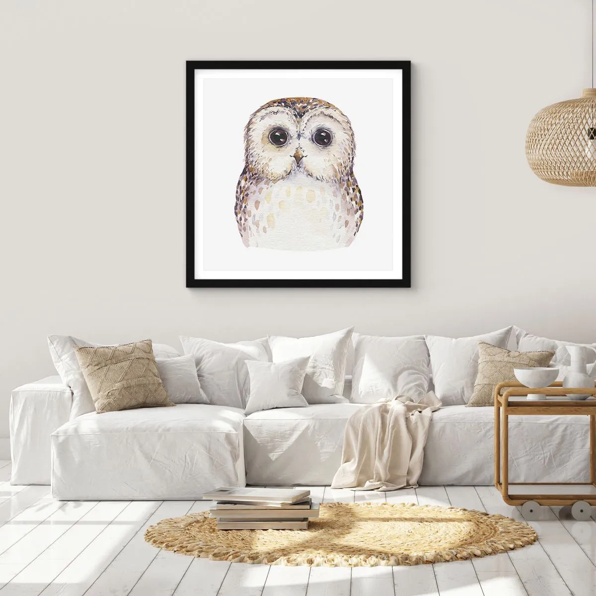 Poster in einem schwarzem Rahmen - Schau mir in die Augen - 30x30 cm