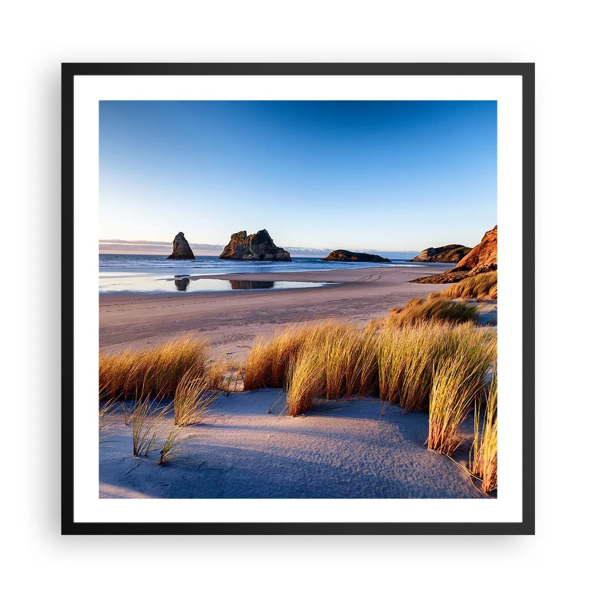 Poster in einem schwarzem Rahmen - Für Friedenssuchende - 60x60 cm
