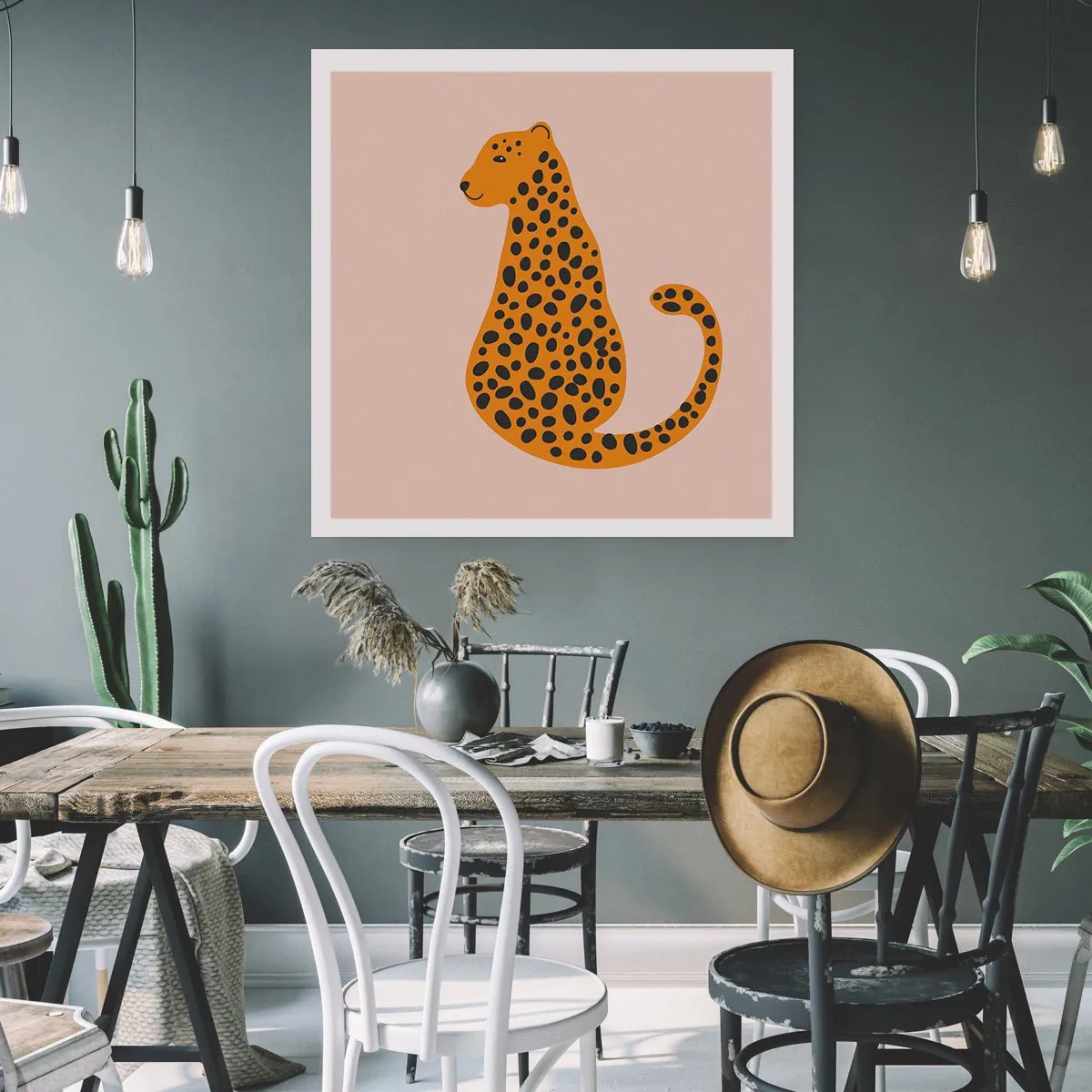 Poster - Leopardenmuster ist ein modisches Muster - 60x60 cm