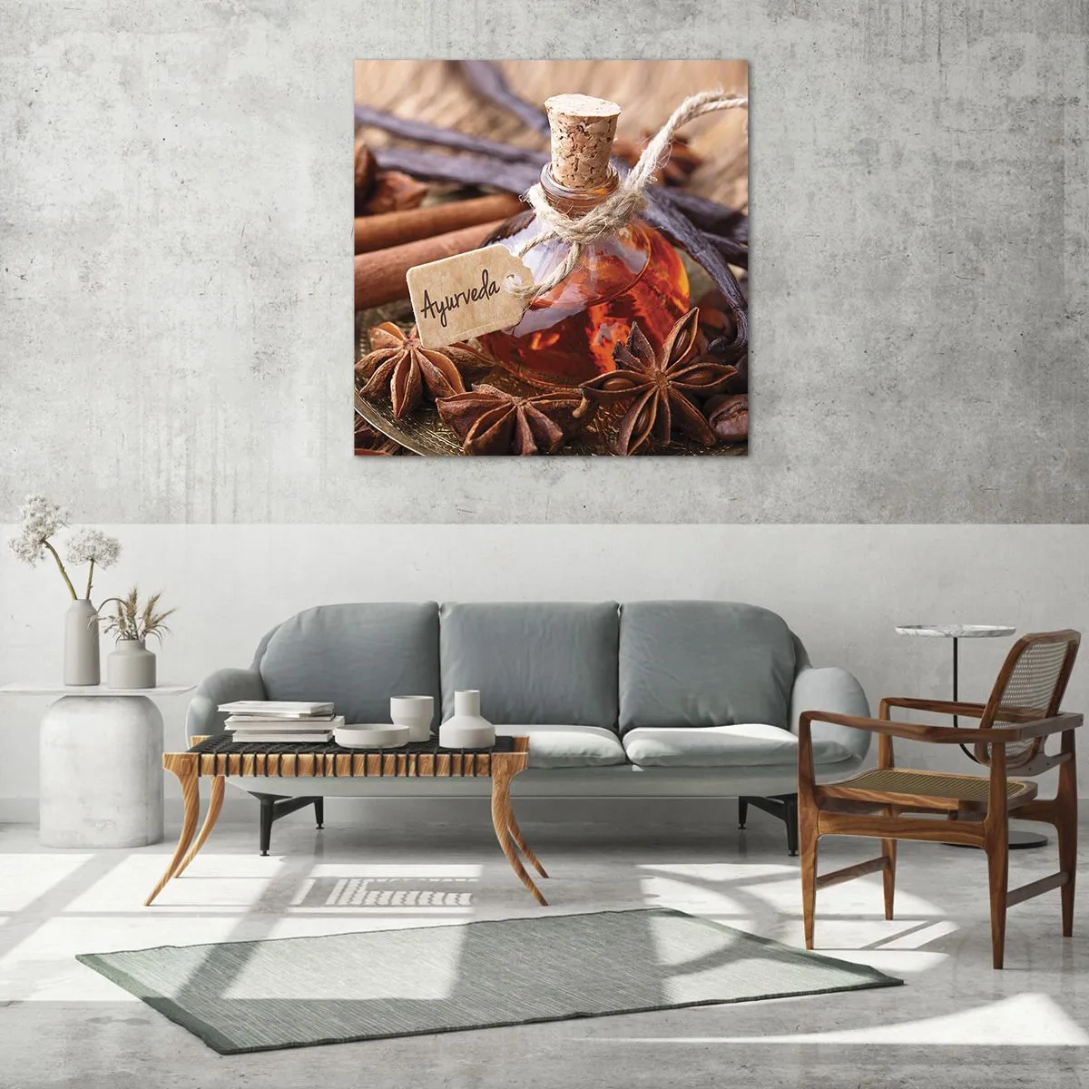 Glasbild - Bild auf glas - Zur Einheit von Körper und Geist - 40x40 cm