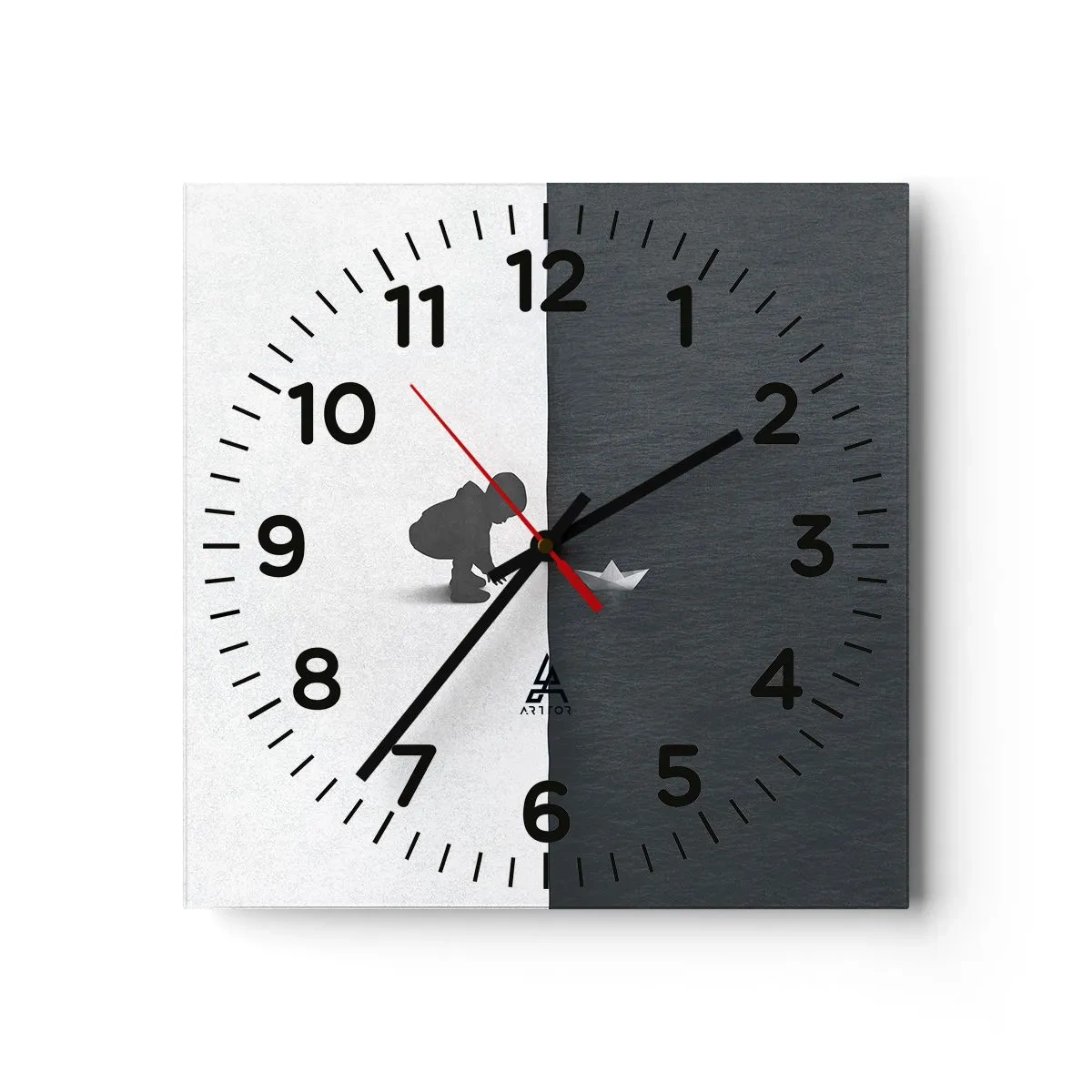 Wanduhr - Glasuhr - Tolle Expedition - 40x40 cm