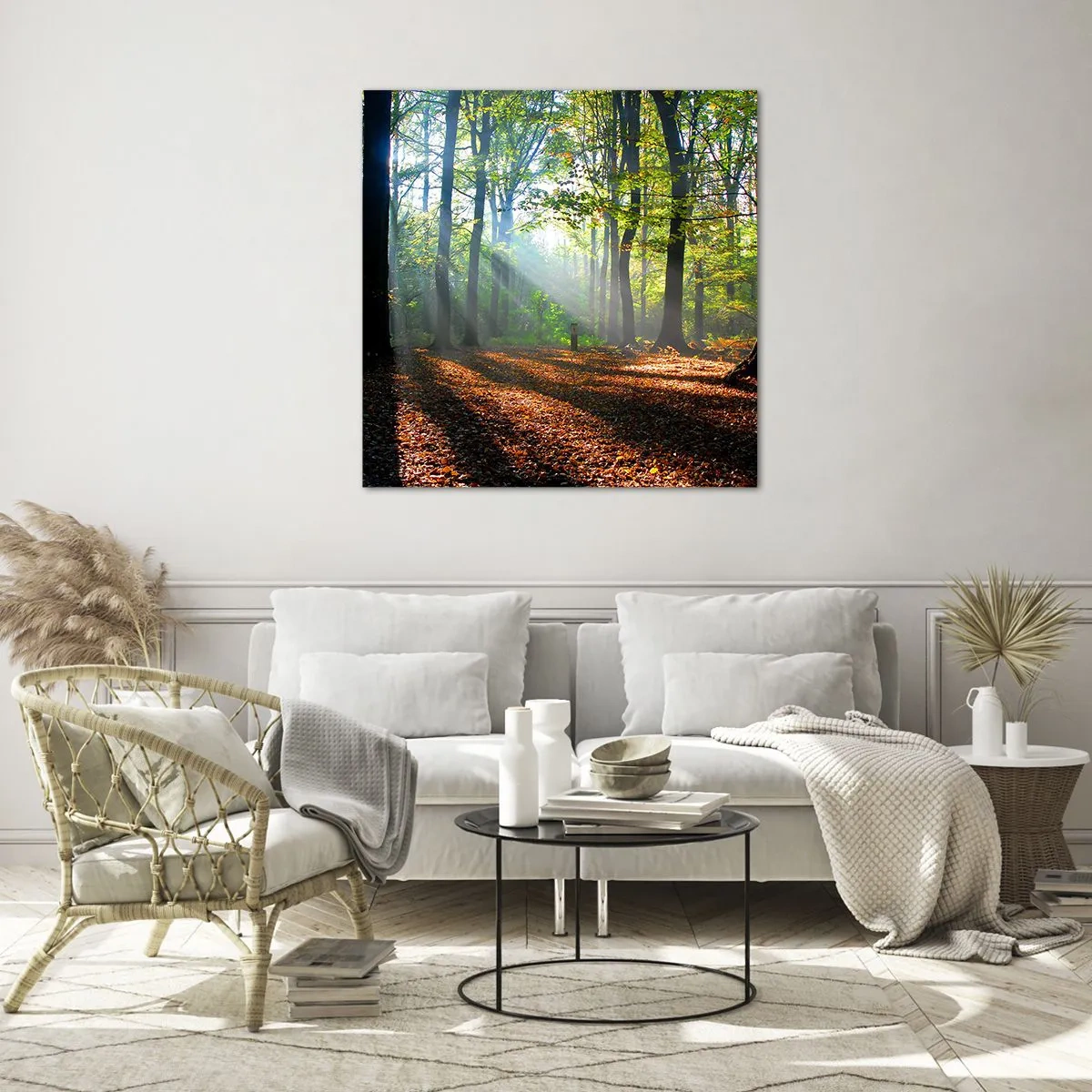 Glasbild - Bild auf glas - Licht und Schatten - 70x70 cm