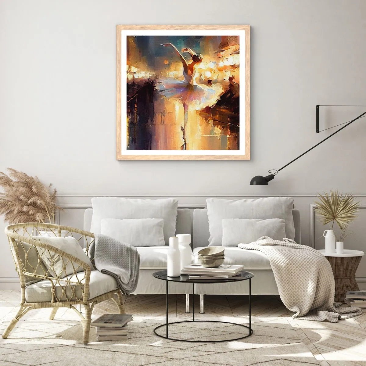 Poster in einem Rahmen aus heller Eiche - Wunder auf der Straße - 50x50 cm