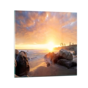 Glasbild - Bild auf glas - Leuchtende Brise des Abends - 30x30 cm