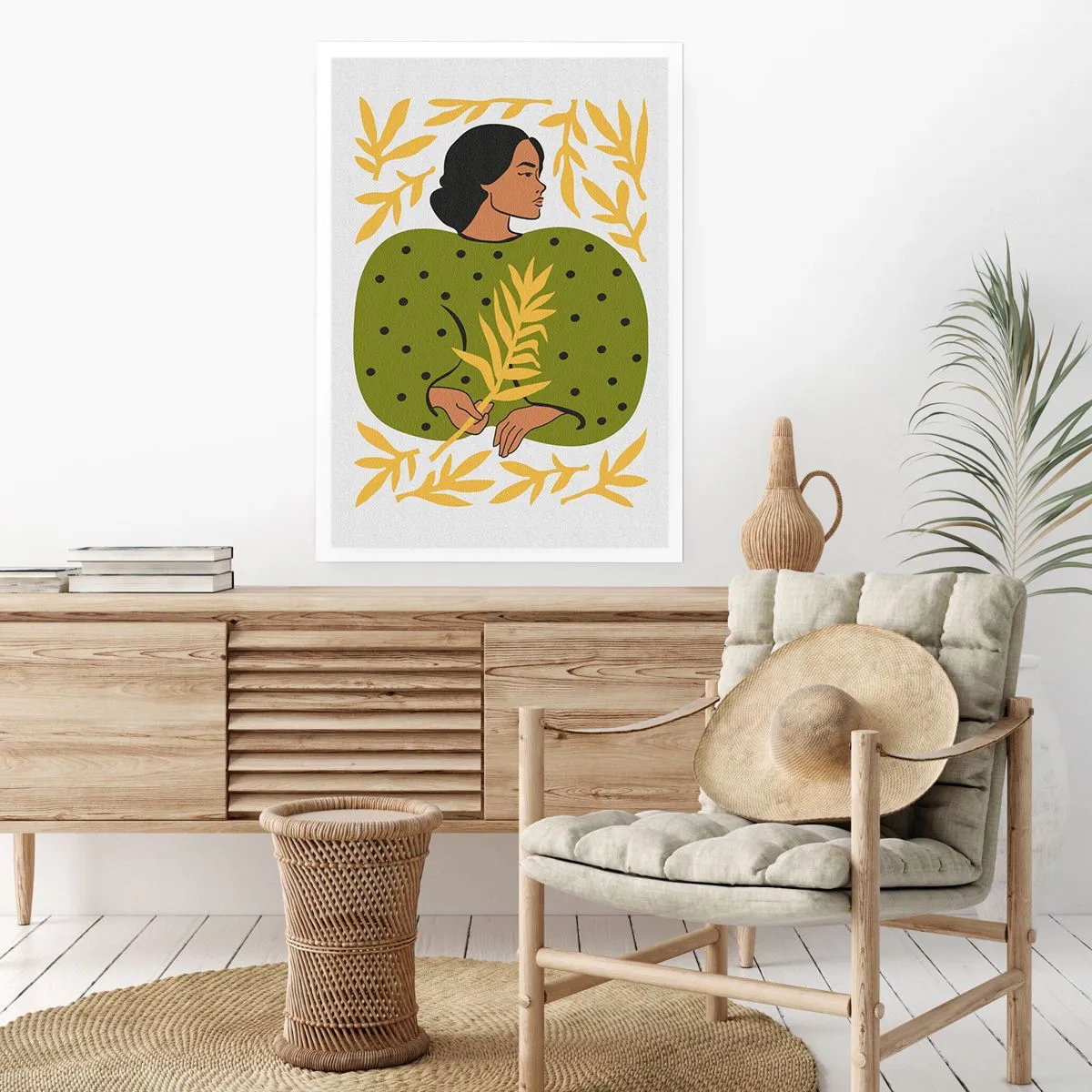 Poster - Hawaiianisches Mädchen - 40x50 cm