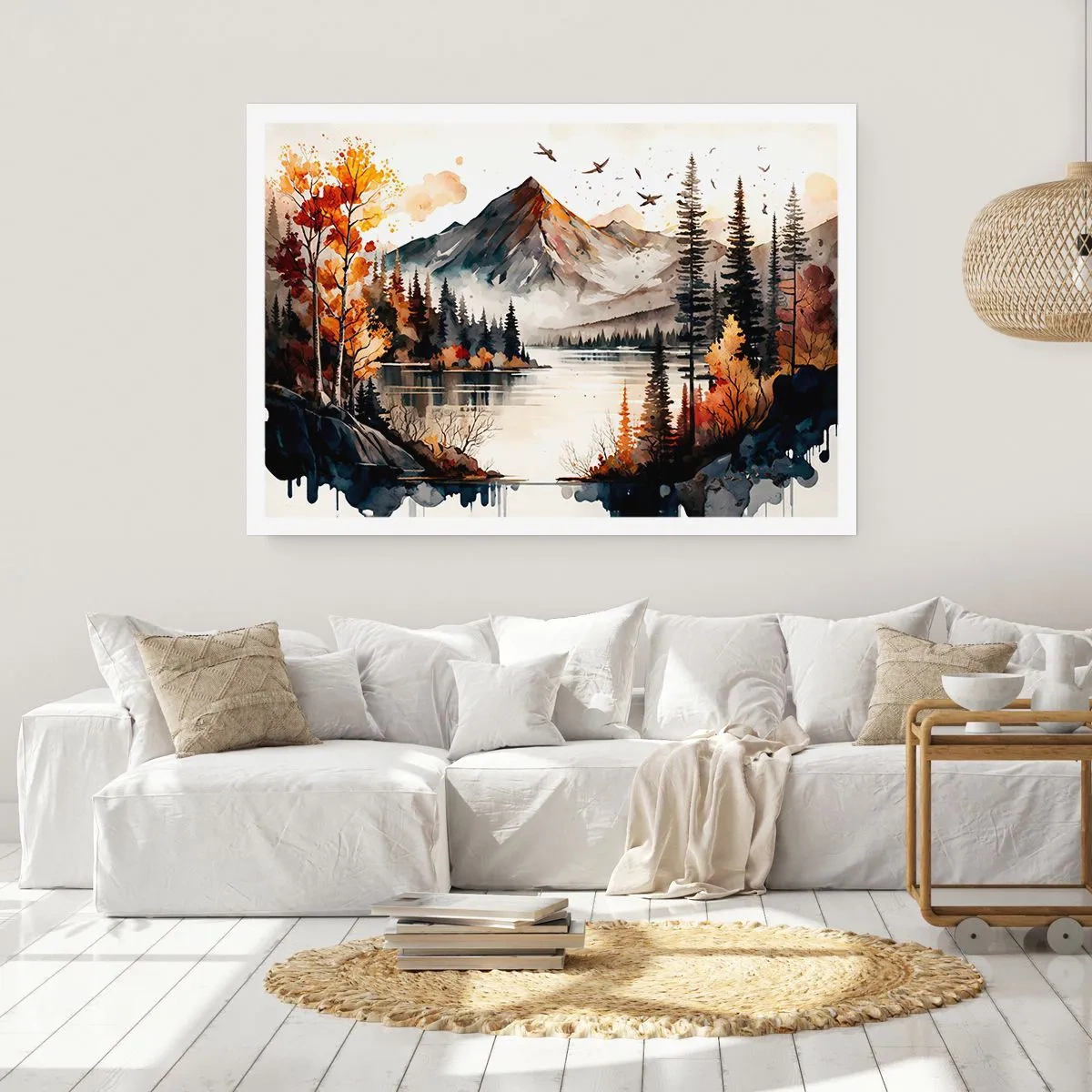 Poster - Goldener Herbst in den Bergen - 50x40 cm