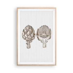 Poster in einem Rahmen aus heller Eiche - Anatomie-Lektion - 61x91 cm