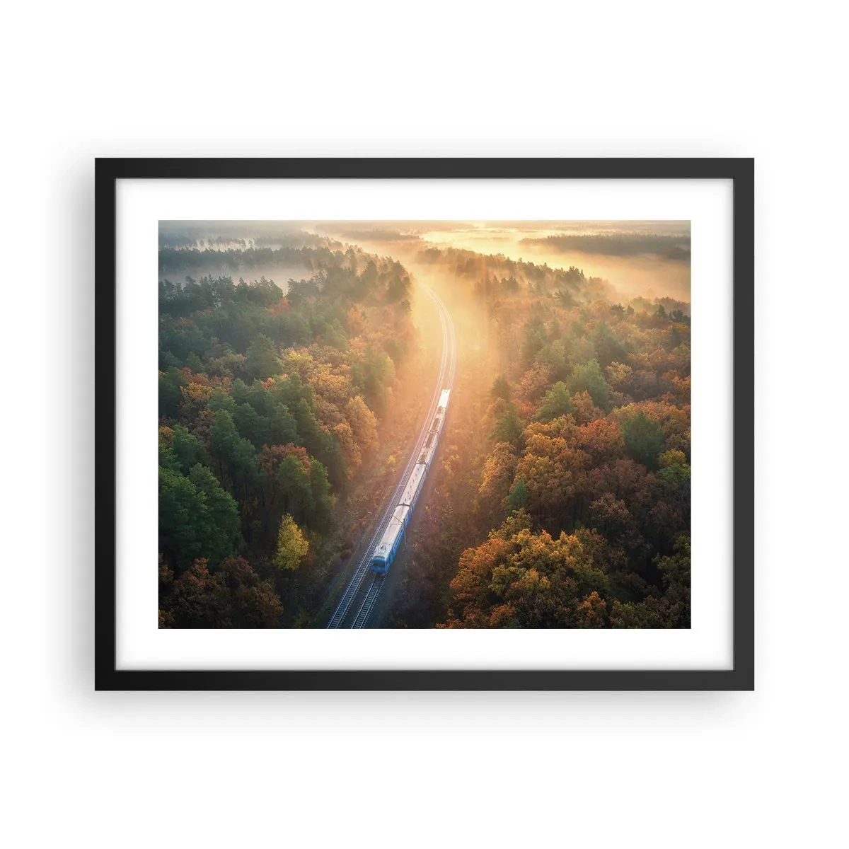 Poster in einem schwarzem Rahmen - Herbstreise - 50x40 cm