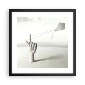 Poster in einem schwarzem Rahmen - Kraftprobe - 40x40 cm