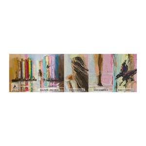 Fototapeten Muster Premium Sand - Folge mir - Abstraktion, Mädchen, Frau - 100x30 cm