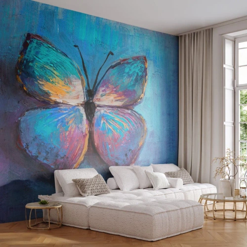 Selbstklebende Fototapete Deluxe Sticker - In all seiner Pracht - Schmetterling, Stück, Malerei - 100x70 cm