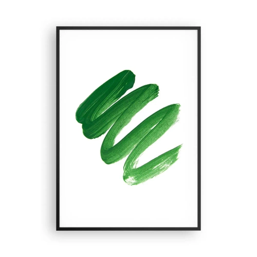 Poster in einem schwarzem Rahmen - Grüner Witz - 70x100 cm
