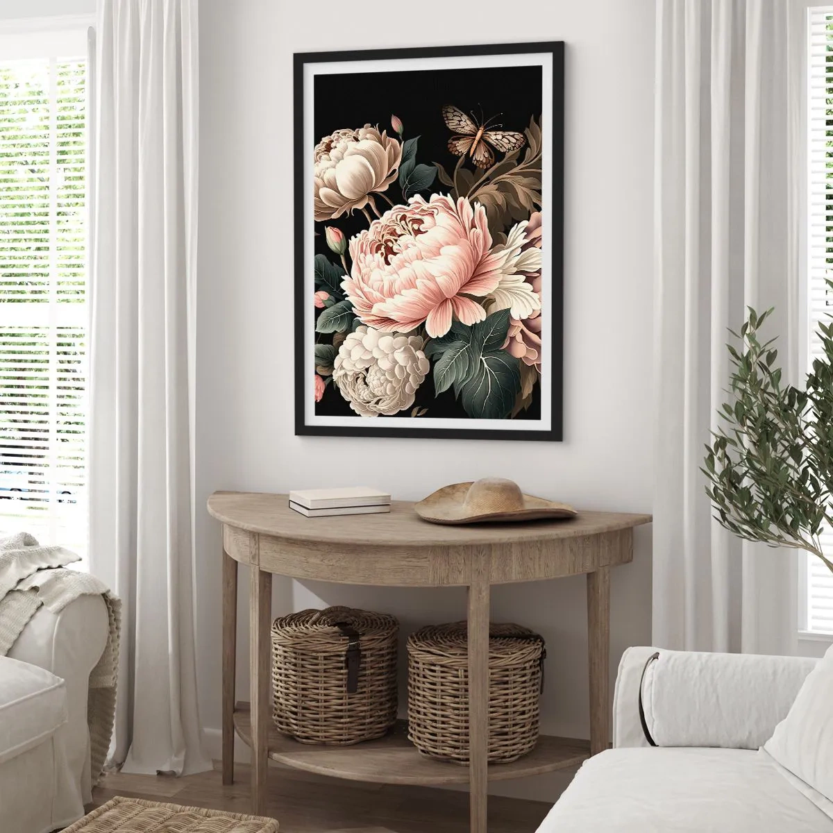 Poster in einem schwarzem Rahmen - Im Barockstil - 40x50 cm