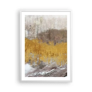 Poster in einem weißen Rahmen - Goldene Explosion - 50x70 cm