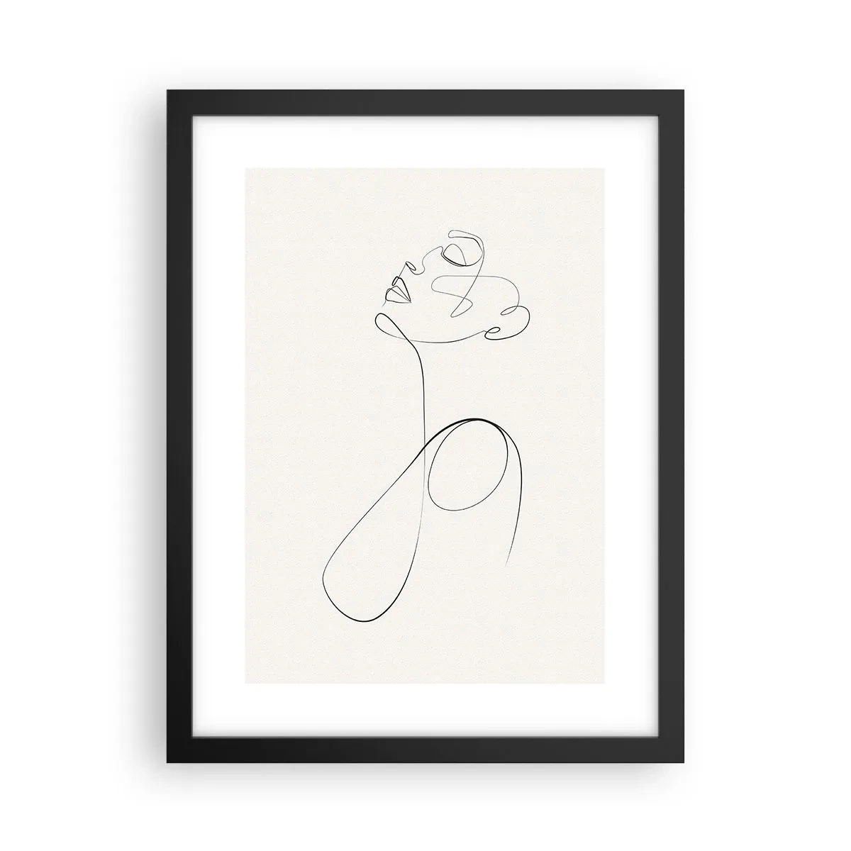 Poster in einem schwarzem Rahmen - Versunken in Träumen - 30x40 cm