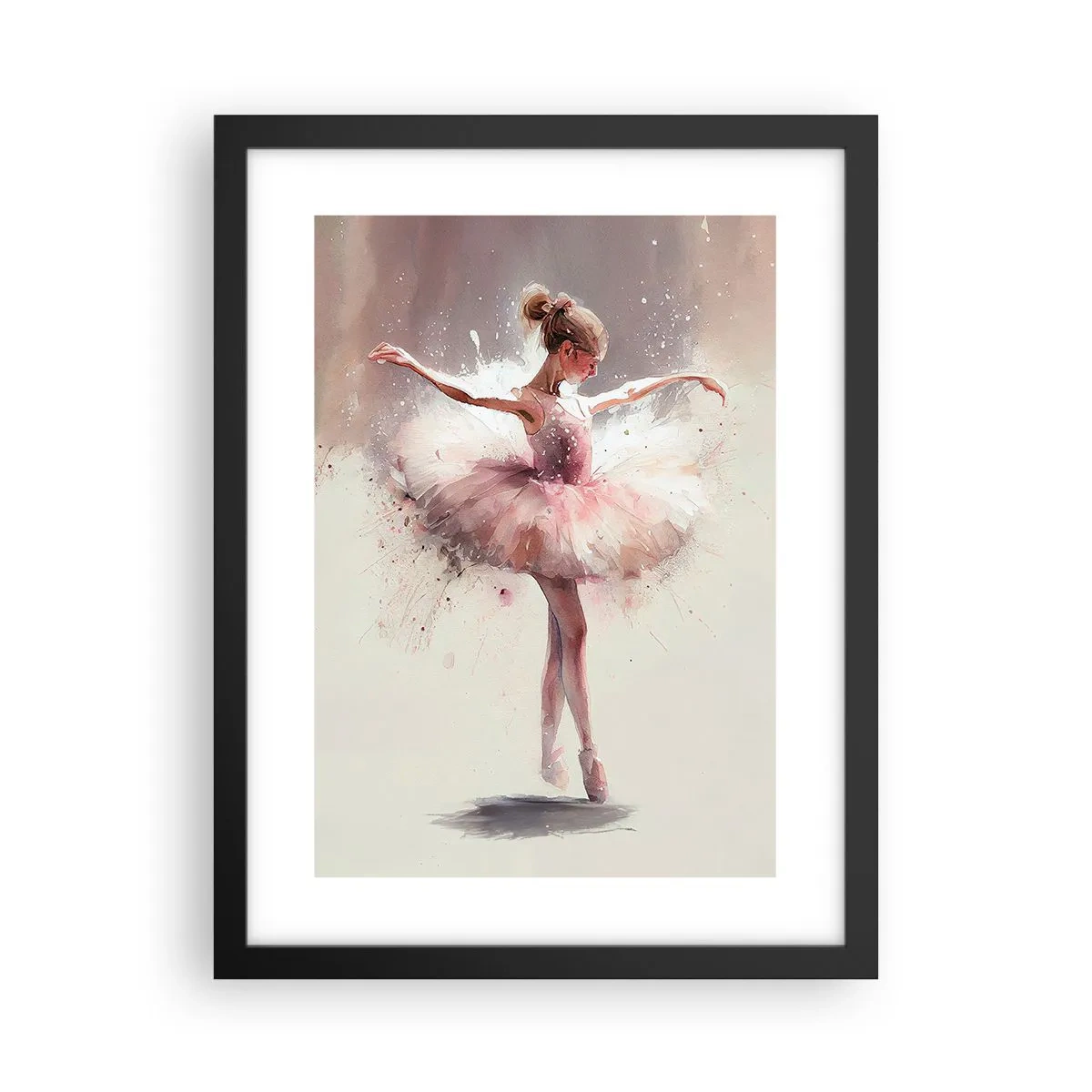 Poster in einem schwarzem Rahmen - Wie ein junger Vogel - 30x40 cm