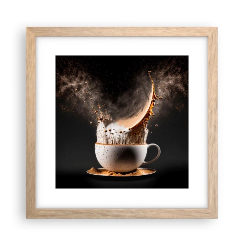 Poster in einem Rahmen aus heller Eiche - Geschmacksexplosion - 30x30 cm