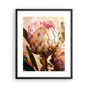 Poster in einem schwarzem Rahmen - Zärtlich umarmt - 40x50 cm