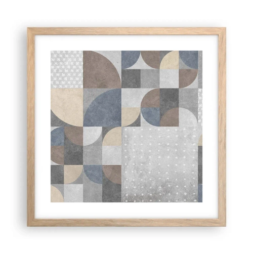 Poster in einem Rahmen aus heller Eiche - Keramische Fantasie - 40x40 cm