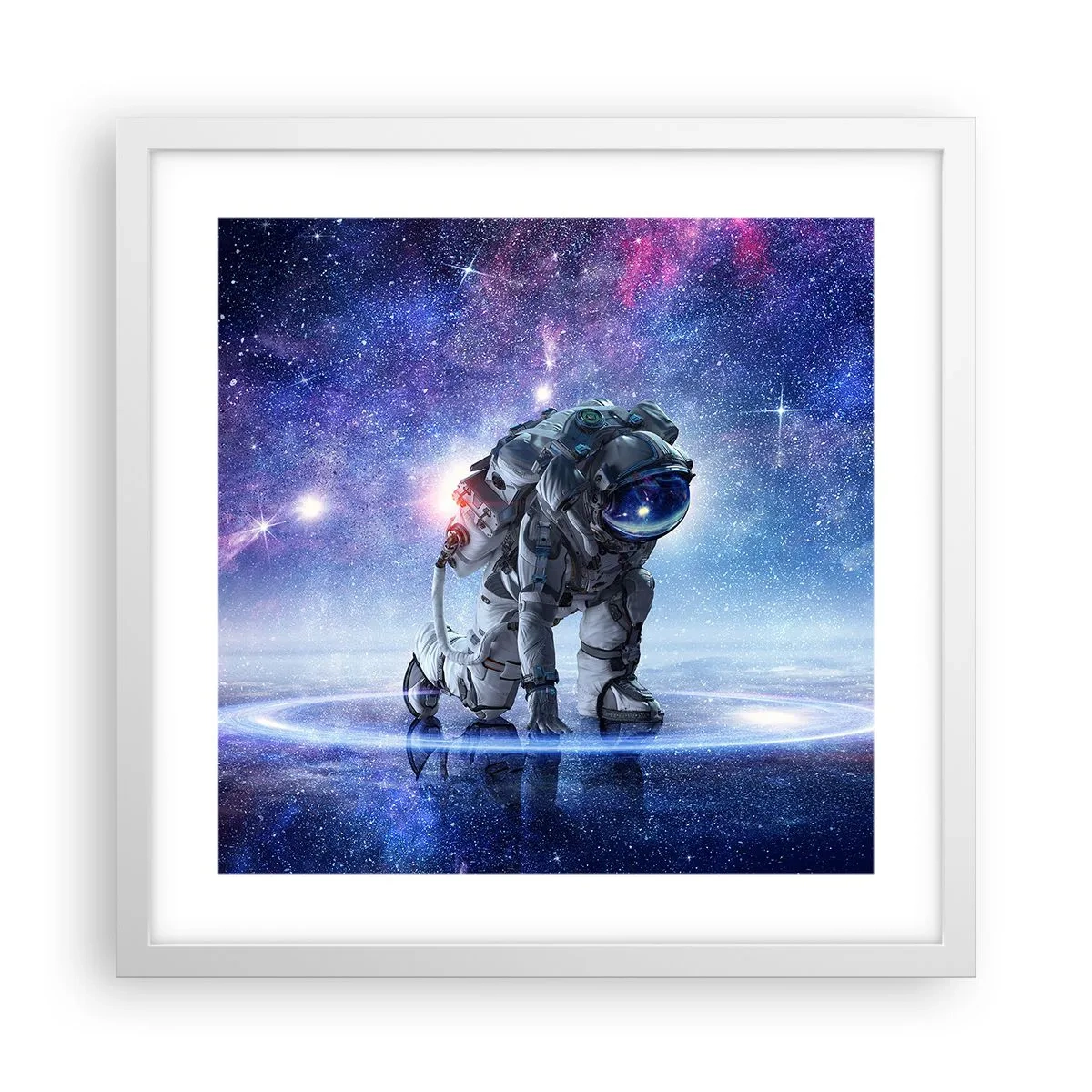 Poster in einem weißen Rahmen - Der Sternenhimmel über mir - 40x40 cm