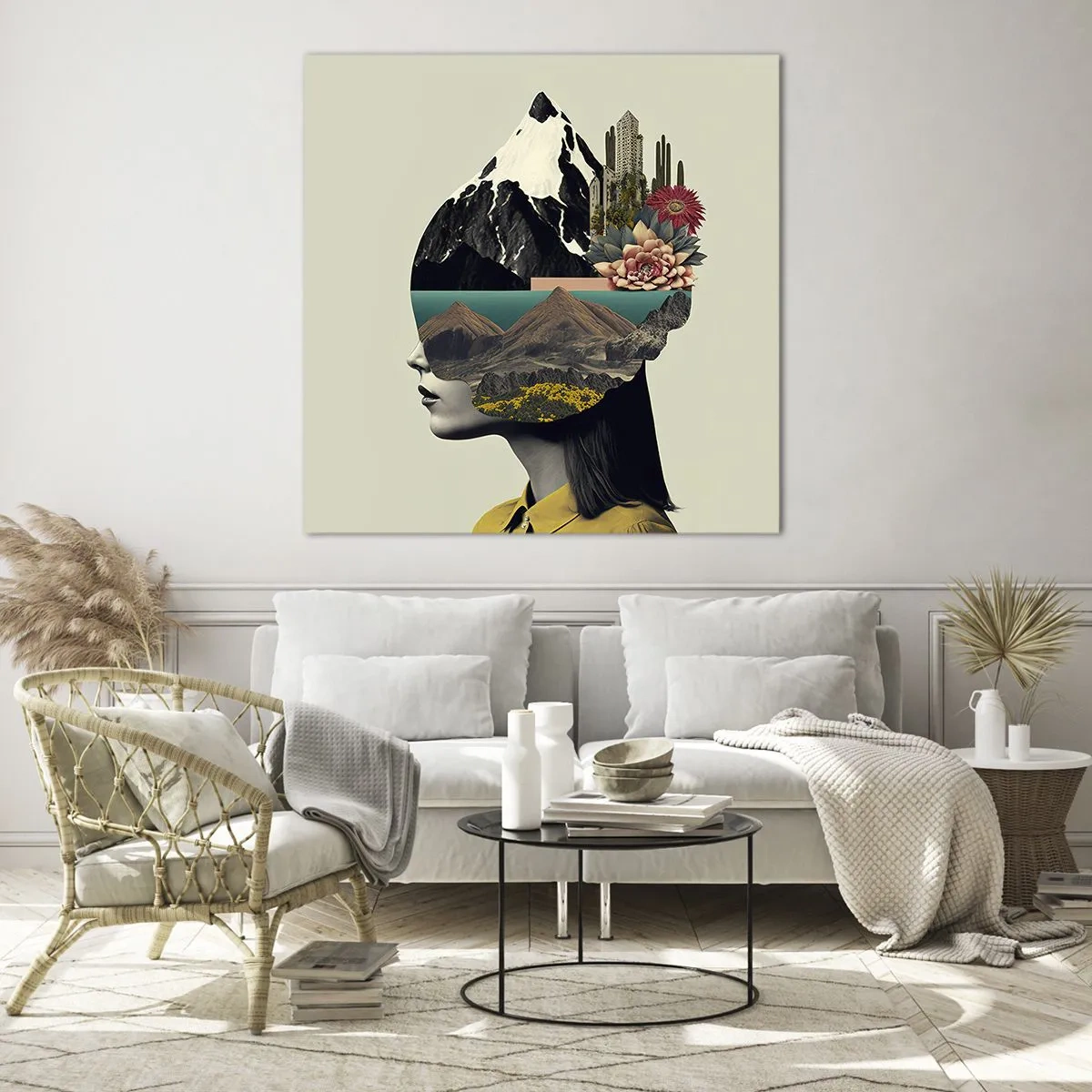Glasbild - Bild auf glas - Frau – bleibt immer ein Geheimnis - 30x30 cm