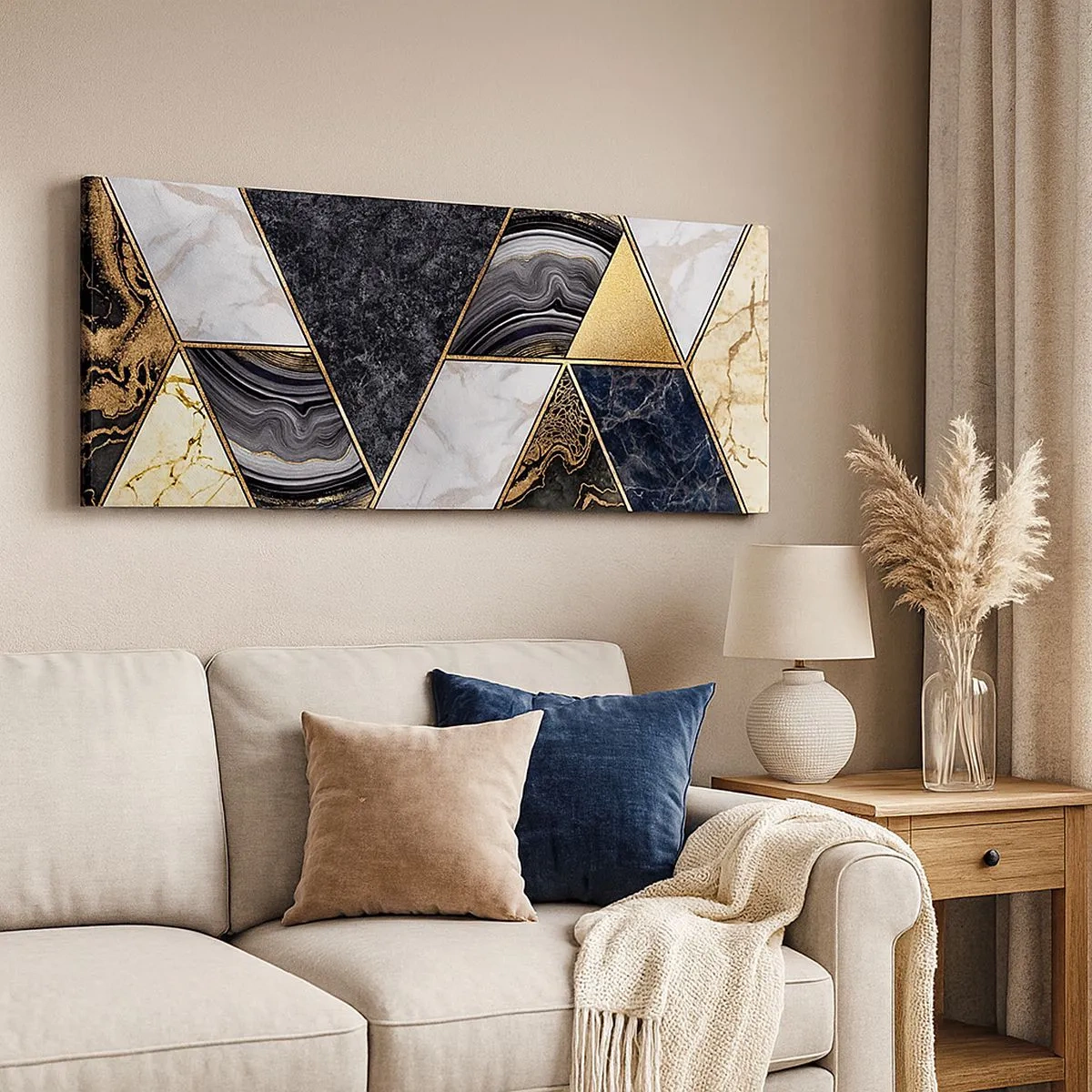 Bild auf Leinwand - Leinwandbild - Stein um Stein - 100x40 cm