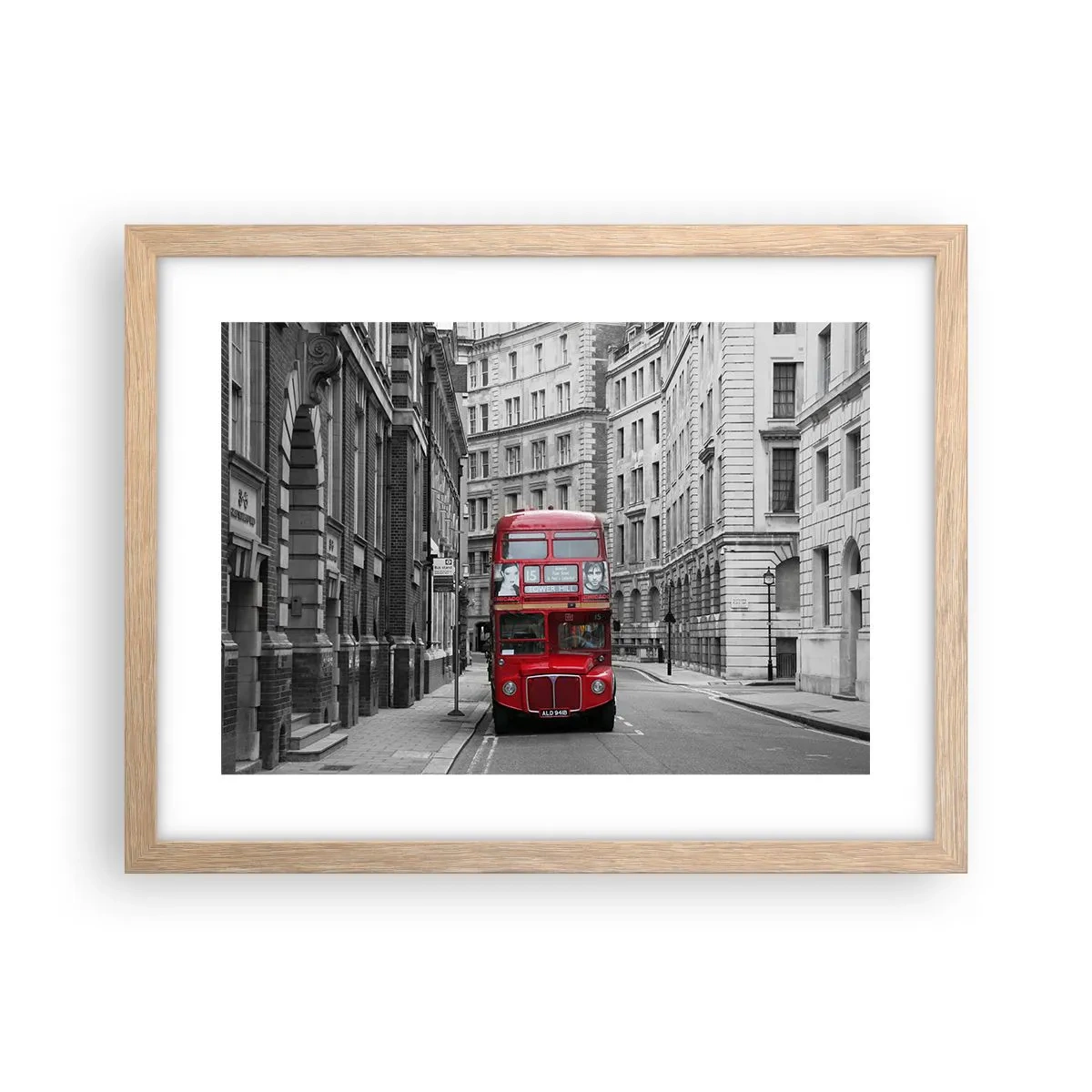 Poster in einem Rahmen aus heller Eiche - Der Alltag muss nicht grau sein - 40x30 cm