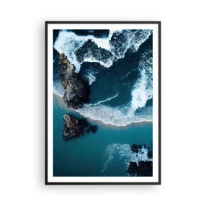 Poster in einem schwarzem Rahmen - In Wellen gehüllt - 70x100 cm