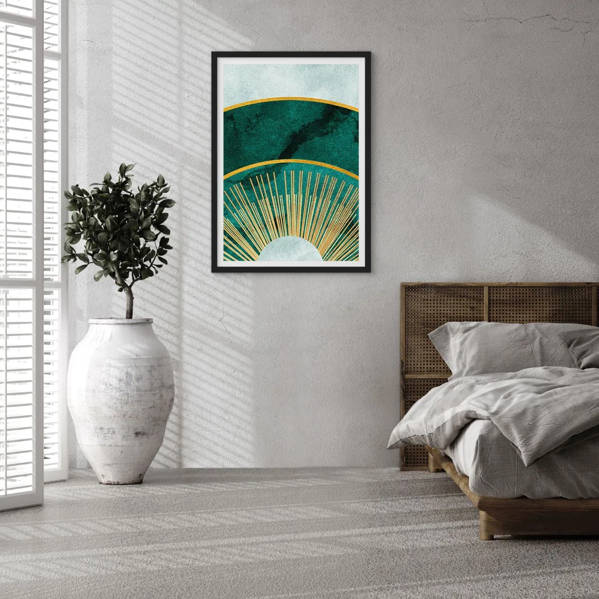 Poster in einem schwarzem Rahmen - Anderes Sonnensystem - 30x40 cm