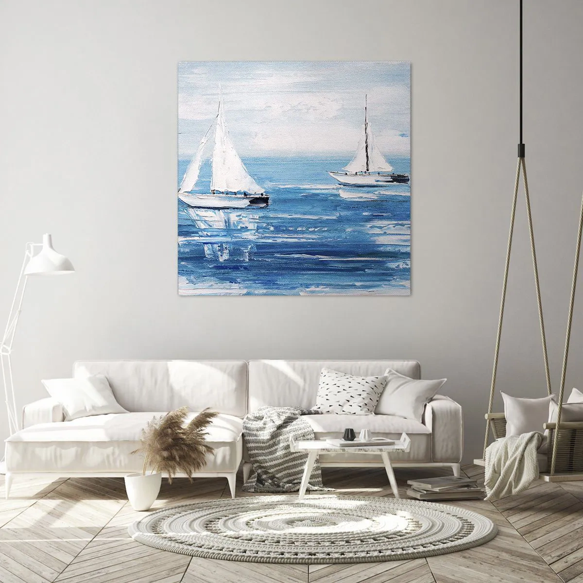 Bild auf Leinwand - Leinwandbild - Mit Freund an der Seite - 50x50 cm