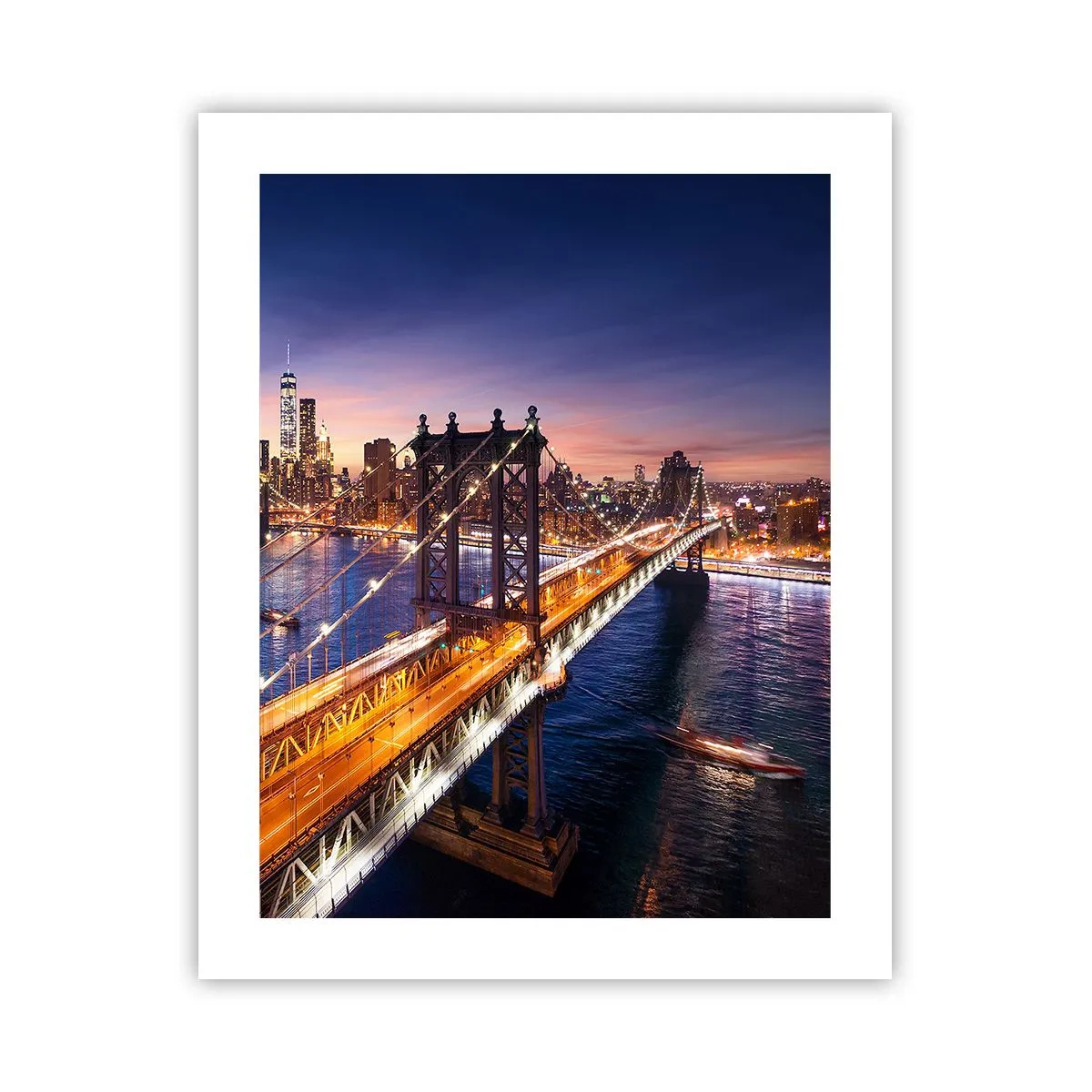 Poster - Eine leuchtende Brücke zum Herzen der Stadt - 40x50 cm