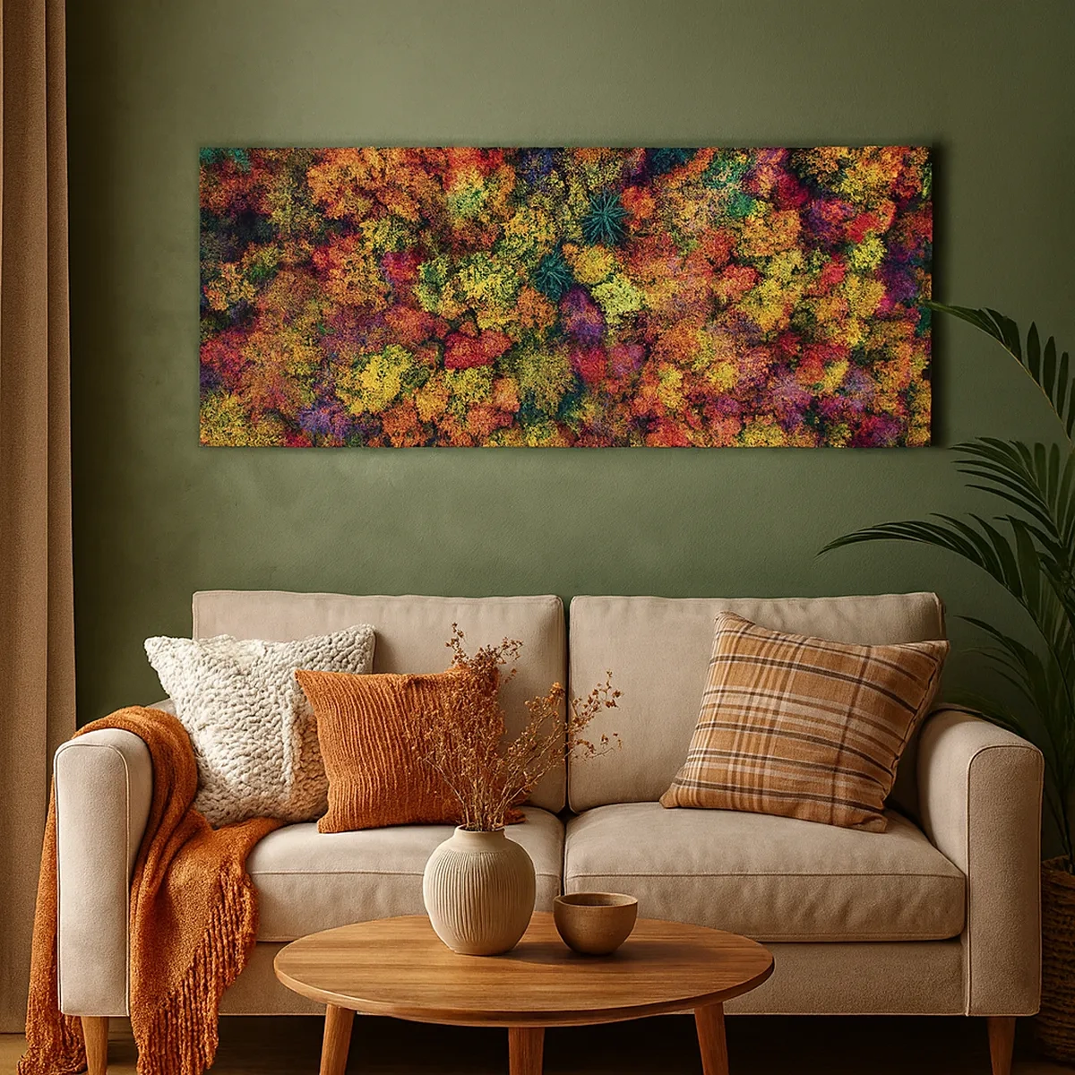 Bild auf Leinwand - Leinwandbild - Blumenstrauß aus Herbstbäumen - 30x30 cm