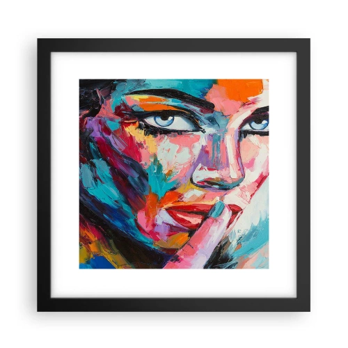 Poster in einem schwarzem Rahmen - Unser erstes Geheimnis - 30x30 cm