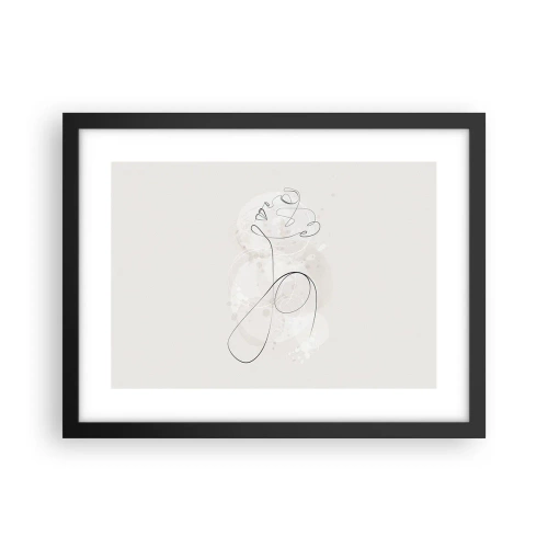 Poster in einem schwarzem Rahmen - Die Spirale der Schönheit - 40x30 cm