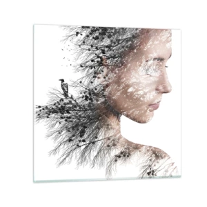 Glasbild - Bild auf glas - Der Geist des Waldes - 60x60 cm