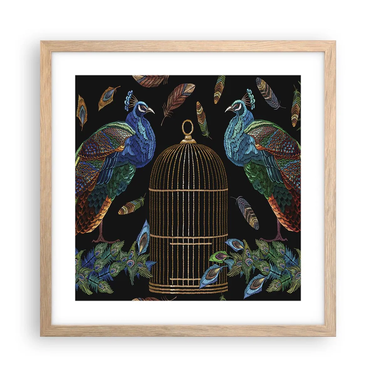 Poster in einem Rahmen aus heller Eiche - In königlichen Gewändern - 40x40 cm