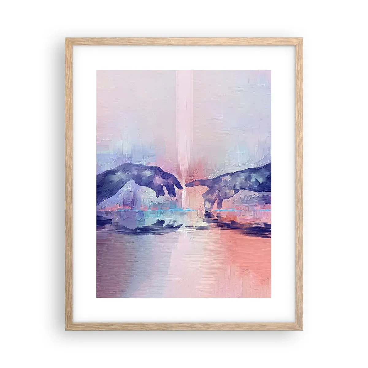 Poster in einem Rahmen aus heller Eiche - Göttlicher Funke des Lebens - 40x50 cm