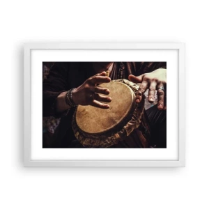 Poster in einem weißen Rahmen - Im Rhythmus des Herzens - 40x30 cm