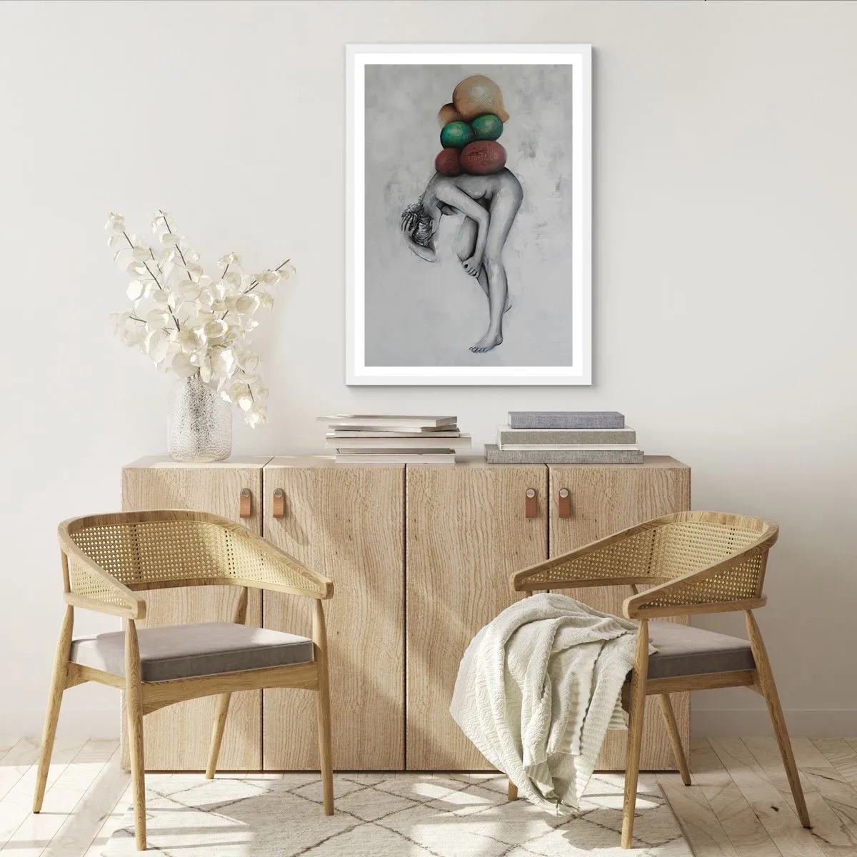 Poster in einem weißen Rahmen - Last des Lebens - 50x70 cm