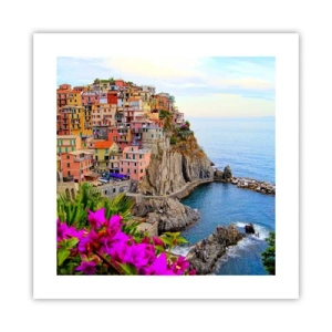 Poster - Lachende Stadt - 40x40 cm