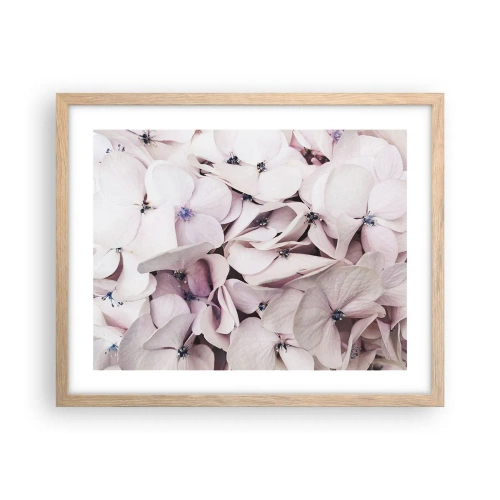 Poster in einem Rahmen aus heller Eiche - In einer Blumenflut - 50x40 cm